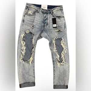 One Teaspoon Trashed Saints BF Jean